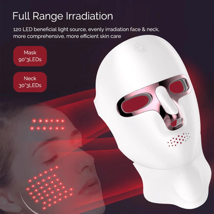 VivaGlow™ 7-Color LED Face & Neck Mask – At-Home Skin Rejuvenation– Reveal Radiant, Youthful Skin